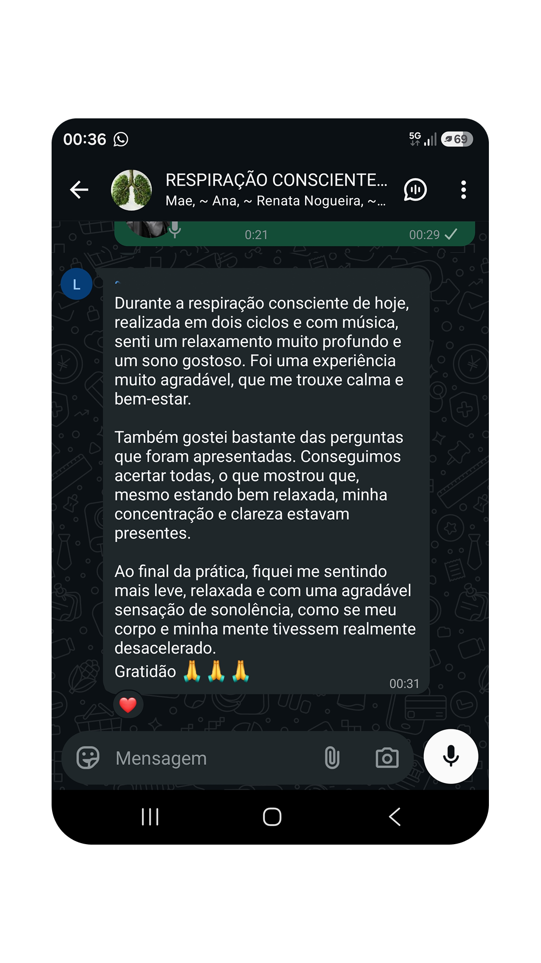 Feedback de cliente pelo WhatsApp