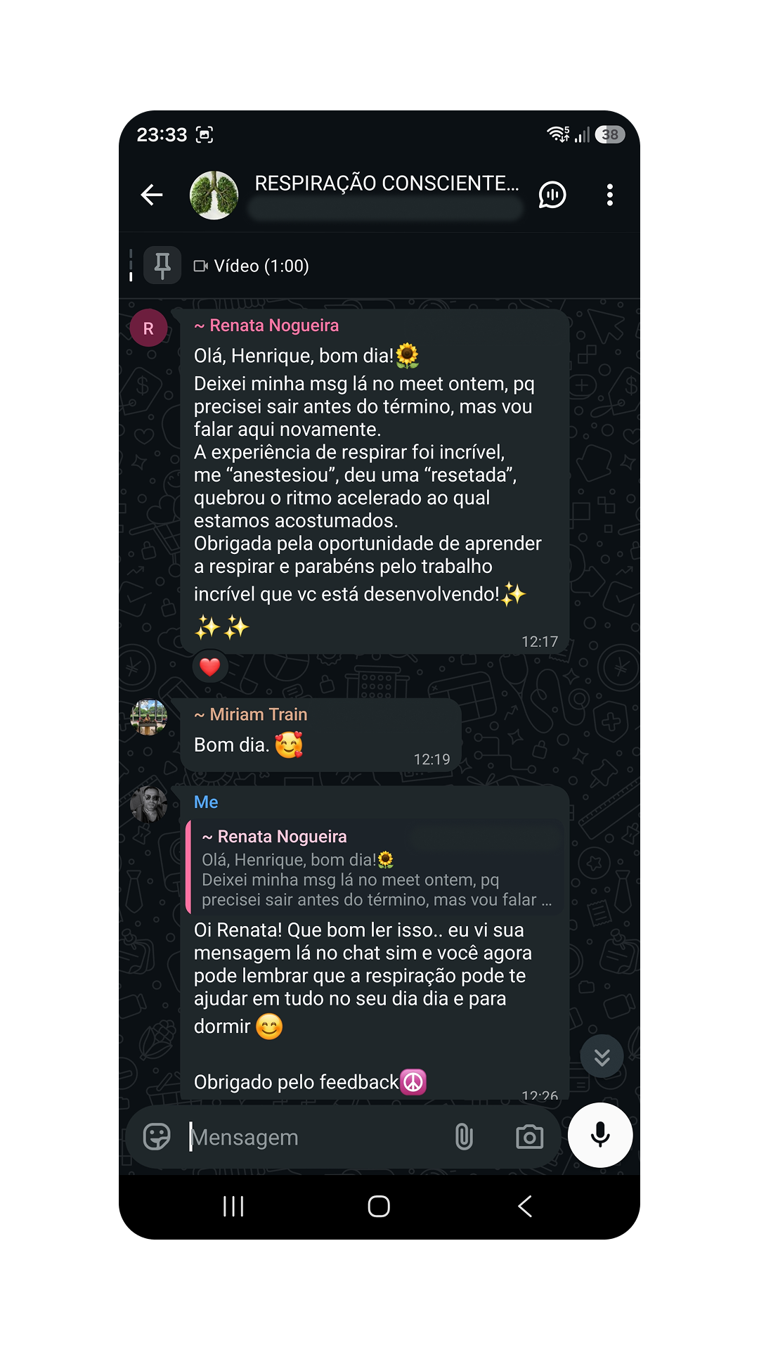 Feedback de cliente pelo WhatsApp